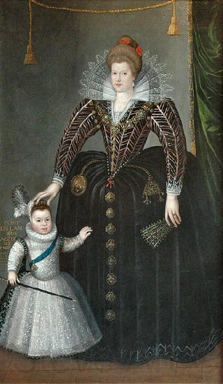 Charles Martin Portrait of Maria de' Medici and her son Louis XIII Spain oil painting art